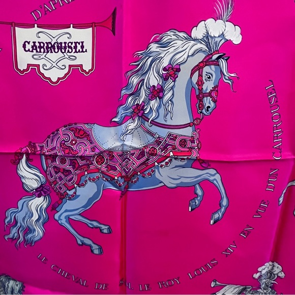 Vintage Hermès 100% Silk Carrousel Scarf - Picture 3 of 10